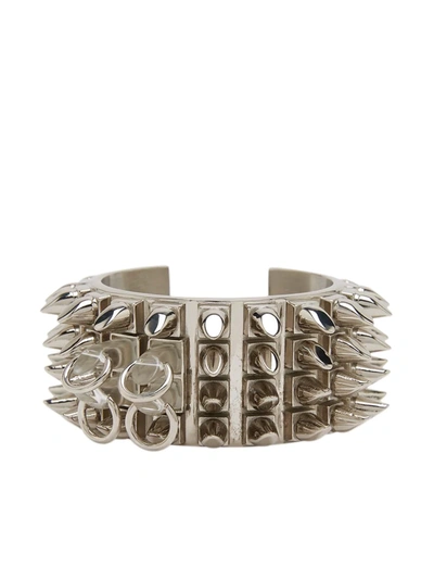 Givenchy Silver Tone G Stud Cuff Bracelet