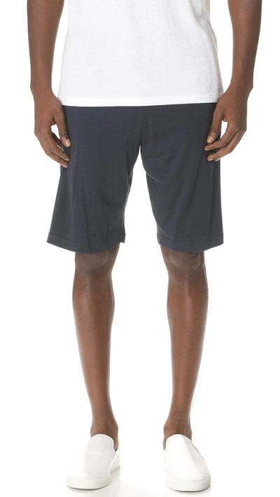 Sunspel Lounge Shorts In Black, Grey