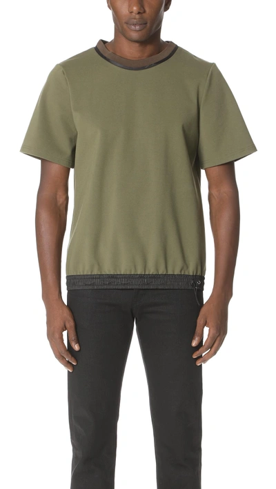 Public School Gonzo Short Sleeve Shirt With Bungee In Olive