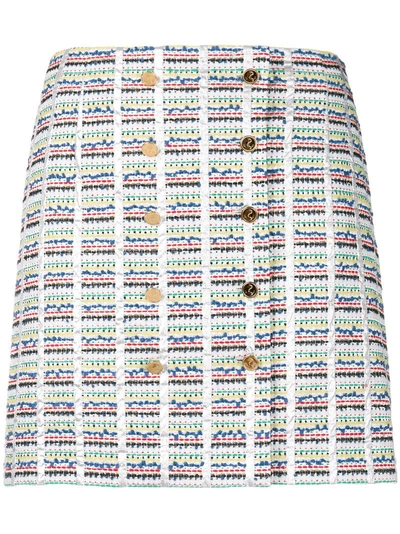Thom Browne Stripe Tweed Wrap Skirt