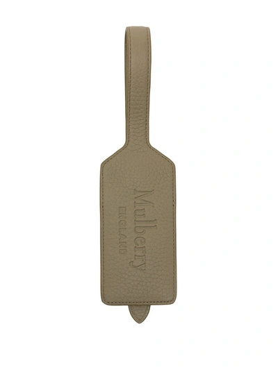 Mulberry New Luggage Leather Tag In 绿色