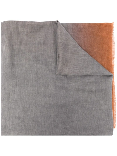 Agnona Ombre-print Scarf In Grey