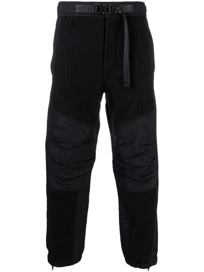 Alexander Wang Logo-waistband Panelled Track Trousers In 黑色