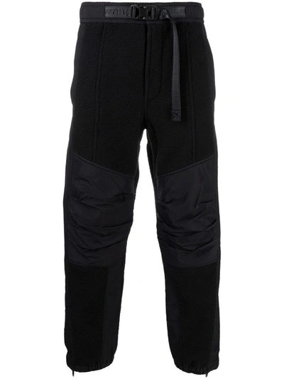 Alexander Wang Logo-waistband Panelled Track Pants In 黑色