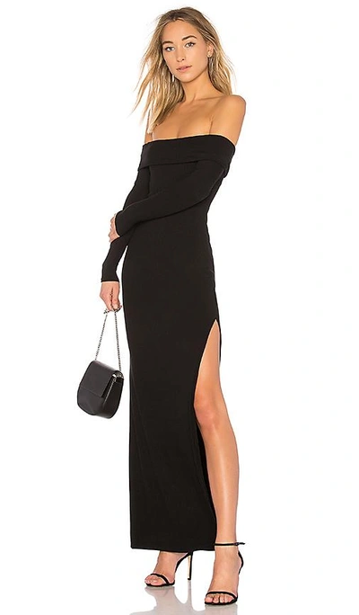 Privacy Please Royale Off The Shoulder Maxi Dress In Black