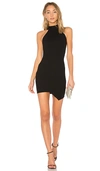 Superdown Tegan Wrap Mini Dress In Black