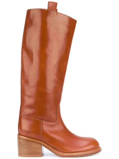 A.f.vandevorst Mid-calf Boots In Neutrals