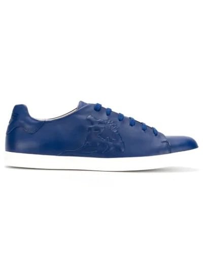 Emporio Armani Lace-up Sneakers In Blue