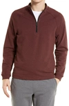 Public Rec Weekend Half Zip Pullover In Heather Maroon