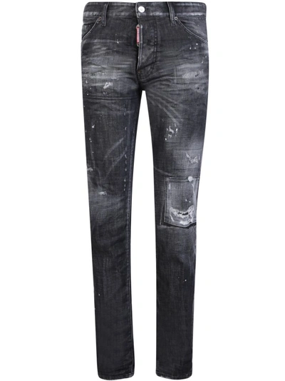 Dsquared2 Black Mid-rise Jeans In 900