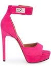 Givenchy Shark Suede Sandals In Pink