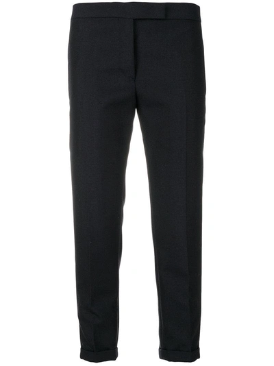 Thom Browne Low Rise Skinny Trousers In Blue