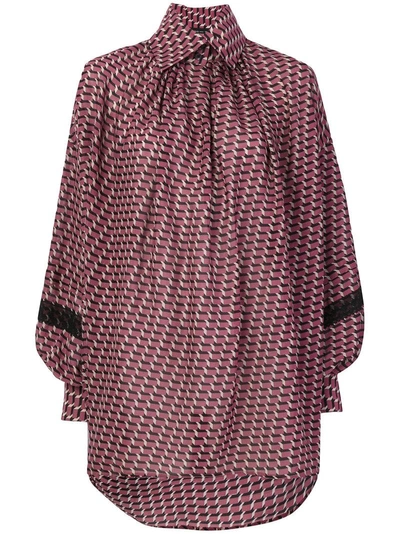 Etro Oversized Patterned Button Collar Shirt - Pink