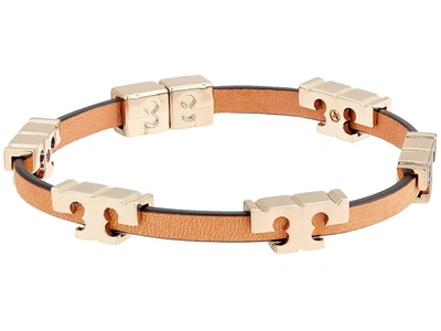 Tory Burch Serif-t Stackable Bracelet In Brown
