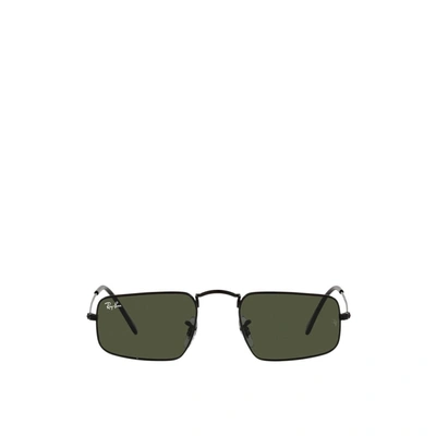 Ray Ban Julie Green Classic G-15 Rectangular Unisex Sunglasses Rb3957 002/31 49 In Black,green