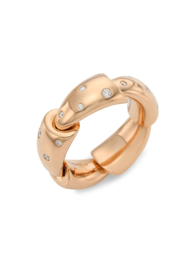 Vhernier Women's Calla 18k Rose Gold & Diamond Ring