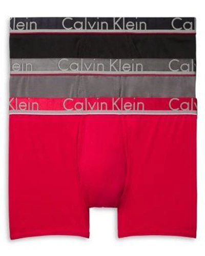 Calvin Klein Underwear Trunks, Pack Of 3 In Black/empower/gray Sky