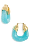 Lizzie Fortunato The Organic Hoop Earrings In Blue