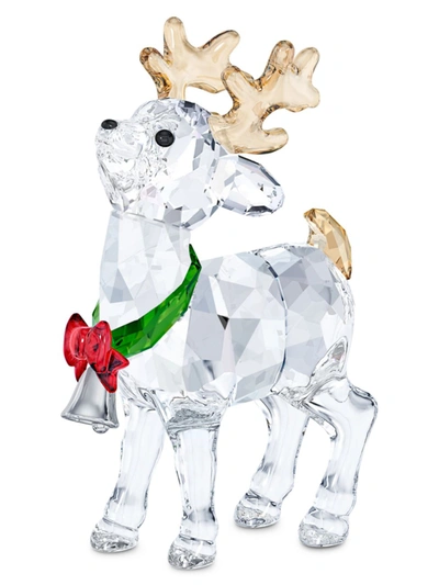 Swarovski Santa's Reindeer Crystal Figurine In Multicolored