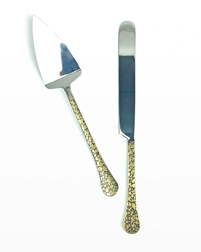 Michael Wainwright Panthera Gold 2-piece Cake Server Set