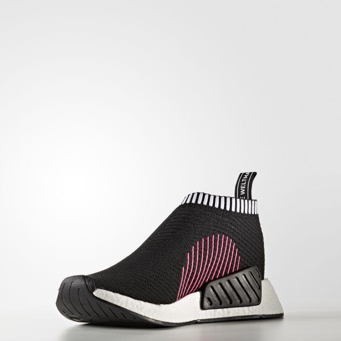 Adidas Originals Nmd_cs2 Primeknit Shoes In Core Black/core Black/shock  Pink | ModeSens