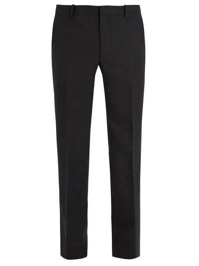 Balenciaga Slim-leg Wool-blend Trousers In Black