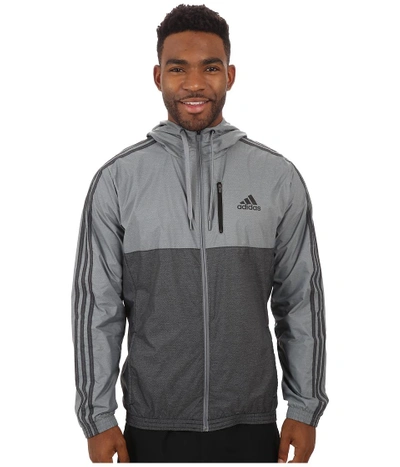 Adidas Originals Adidas - Essential 3s Woven Jacket (vista Grey/black)  Men's Sweatshirt | ModeSens