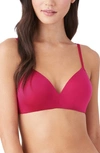 B.tempt'd By Wacoal Future Foundations Wire-free Lace T-shirt Bra In Bright Rose