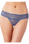 B.tempt'd By Wacoal 'lace Kiss' Thong In Vintage Indigo