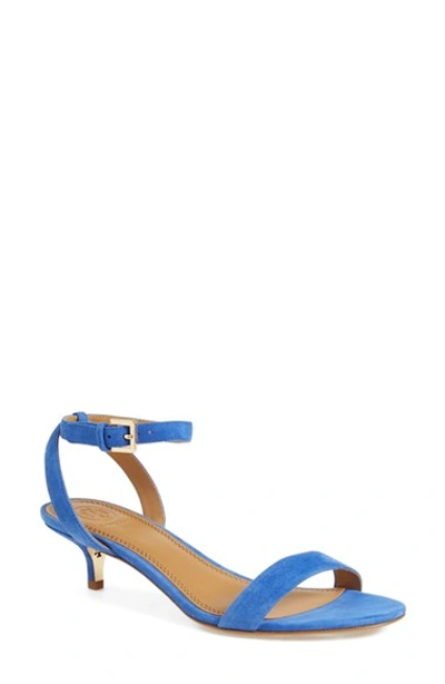 Tory Burch 'elana' Ankle Strap Sandal (women) In Jelly Blue Suede | ModeSens