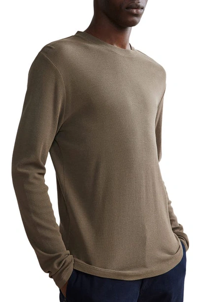 Nn07 Clive 3323 Slim Fit Long Sleeve T-shirt In Clay
