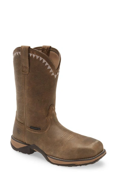 Ariat Anthem Deco Western Boot In Brown Bomber