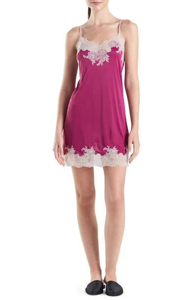 Natori Women's Enchant Floral Lace Chemise In Maroon