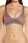 Spanxr Bra-llelujah! Unlined Bralette In Rosewood/graphite Purple