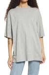 Topshop Boyfriend T-shirt In Light Grey