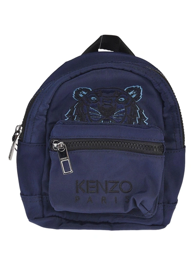 Kenzo Mini Tiger Backpack In Blu