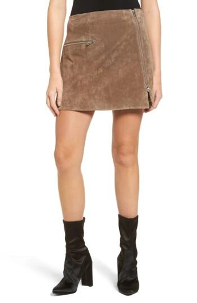 Blanknyc Suede Miniskirt In Midnight Toker
