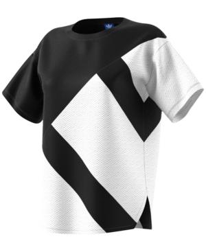 Adidas Originals Originals Eqt Block Tee In Black/ White | ModeSens