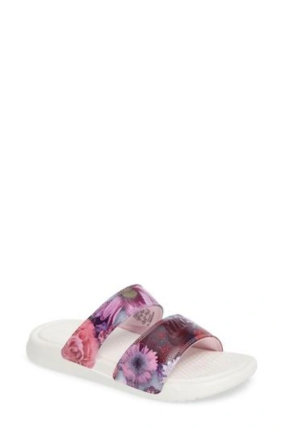Nike Benassi Duo Ultra Slide Sandal In Sail/ Prism Pink/ Bordeaux | ModeSens