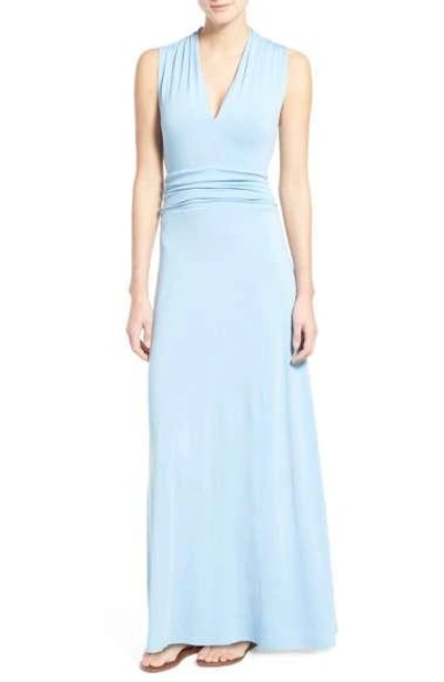 Vince Camuto Petite Women's V-neck Maxi Dress In Tonic Water