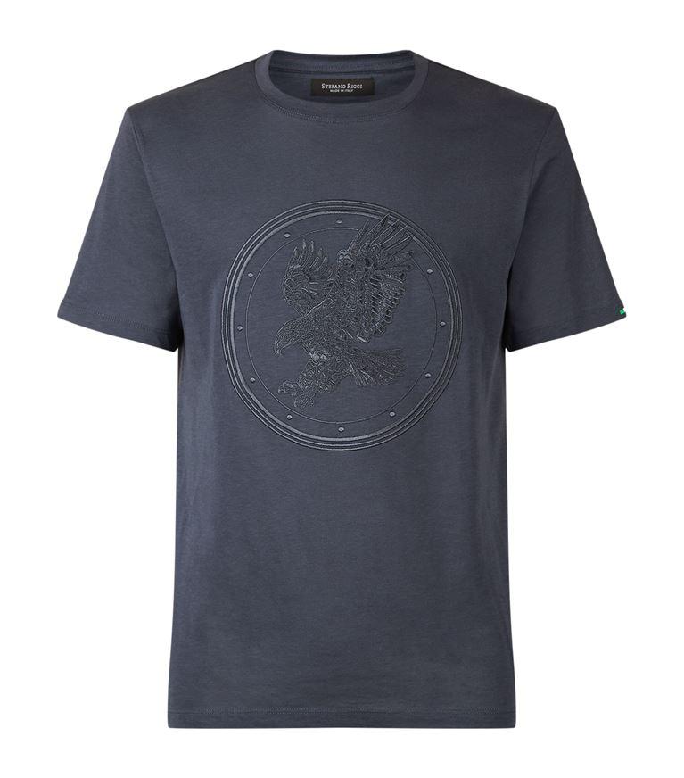 Stefano Ricci Logo Embroidered T-shirt | ModeSens