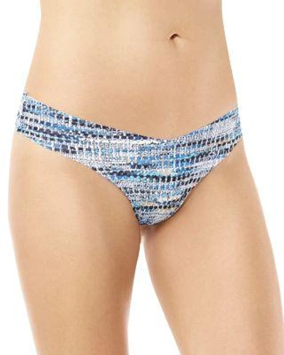 Commando Printed Classic Thong In Blue Tweed