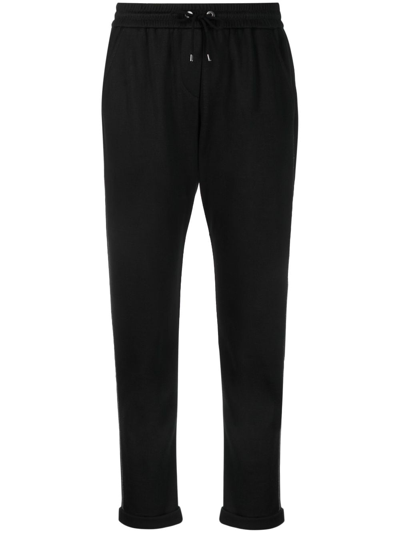 Brunello Cucinelli Drawstring Tapered Sweatpants In Black