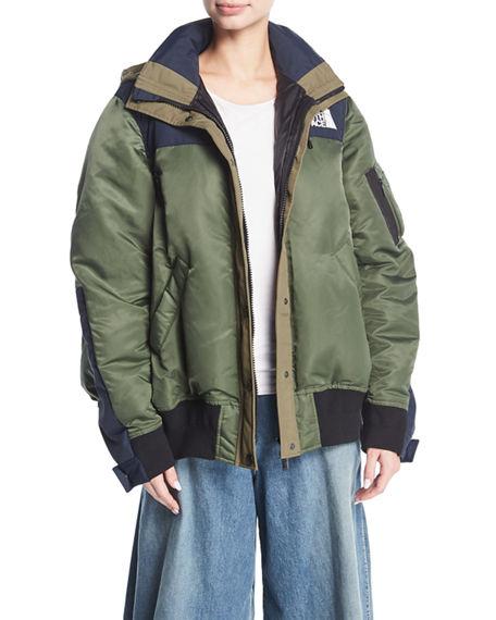 north face puffer bomber jacket
