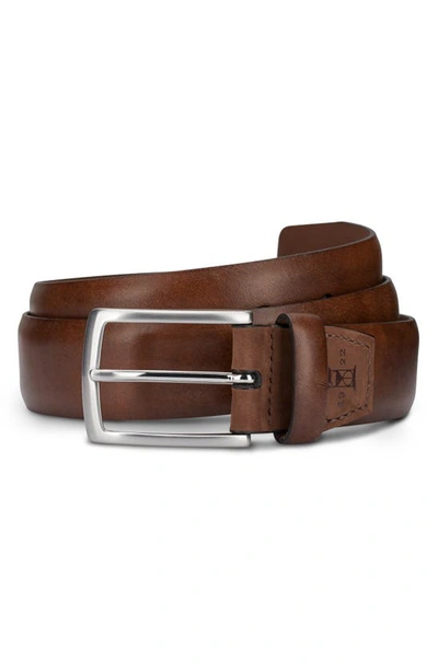 Allen Edmonds Glass Avenue Leather Belt In Brown