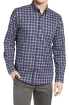 Nordstrom Colin Tech-smart Coolmax® Trim Fit Plaid Poplin Button-up Shirt In Blue Colin Plaid