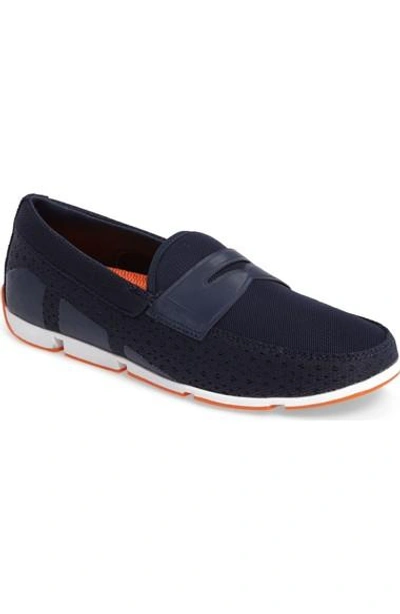 Swims Breeze Penny Loafer In Navy/navy