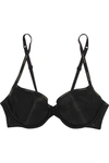 Calvin Klein Underwear Sheer Marquisette Stretch-mesh Underwired Bra In Black