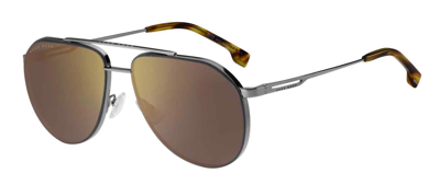 Hugo Boss Boss 1326/s Vp 06c5 Aviator Sunglasses In Gold
