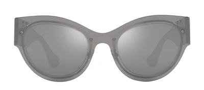 Versace Light Grey Mirrored Silver Cat Eye Ladies Sunglasses Ve2234 10016g 53